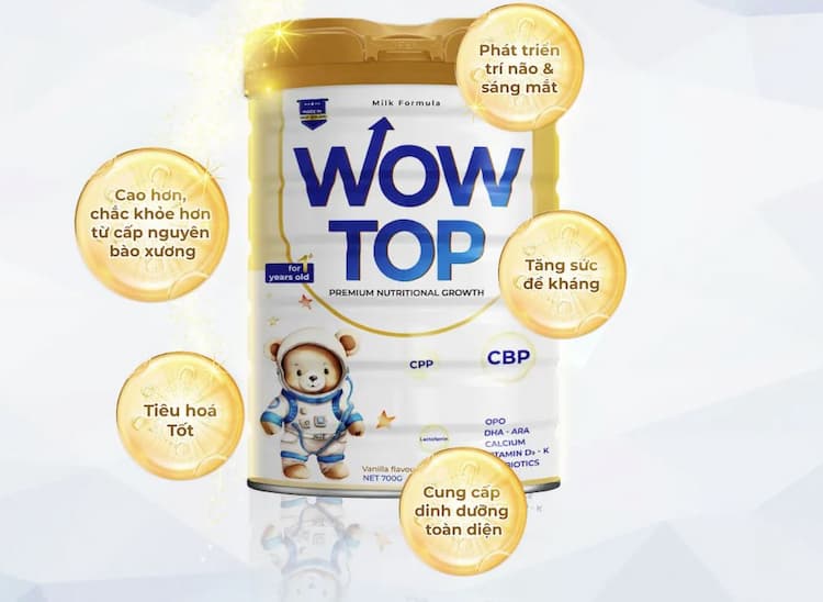 WOWTOP lừa đảo? Thực hư chất lượng dòng sữa tăng chiều cao này như thế nào?